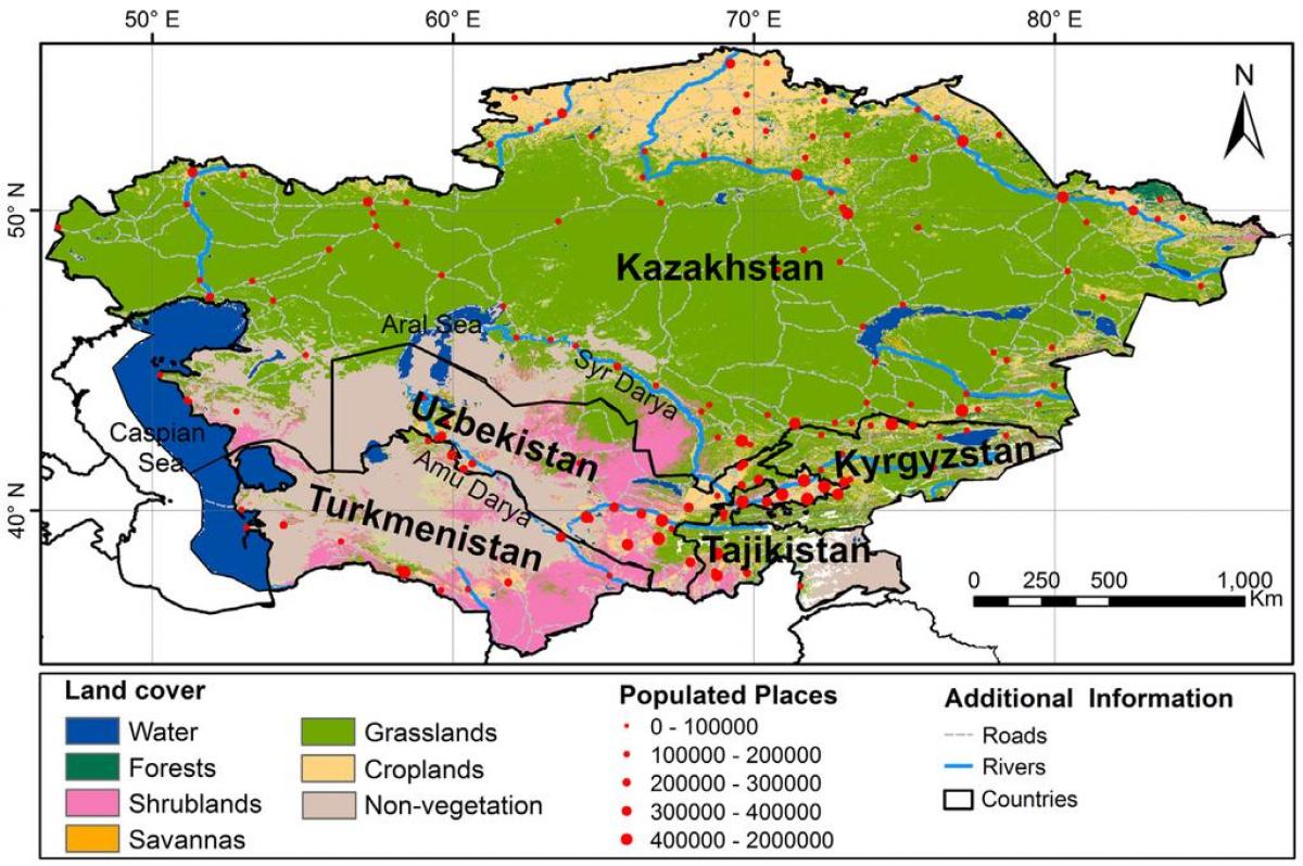 harta Kazahstan climatice