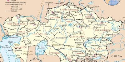 Kazahstan țară hartă