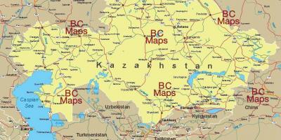 Kazahstan orașe hartă